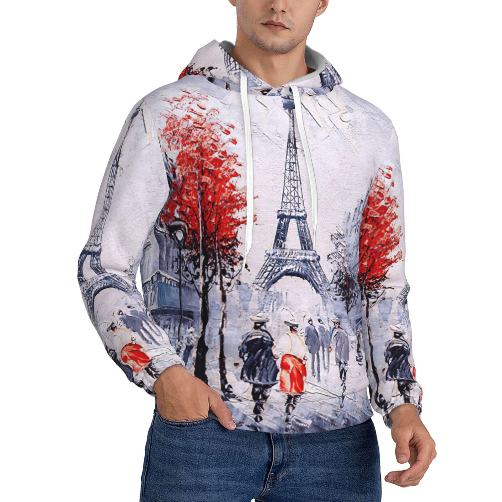 Sweat à capuche imprimé EdWal Paris pour homme sweat-shirt polyester - 8