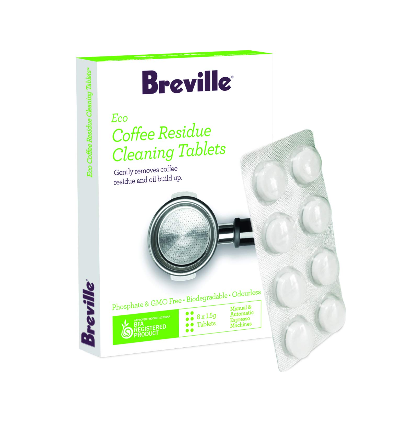 Breville Eco Coffee Residue Cleaning, 8 