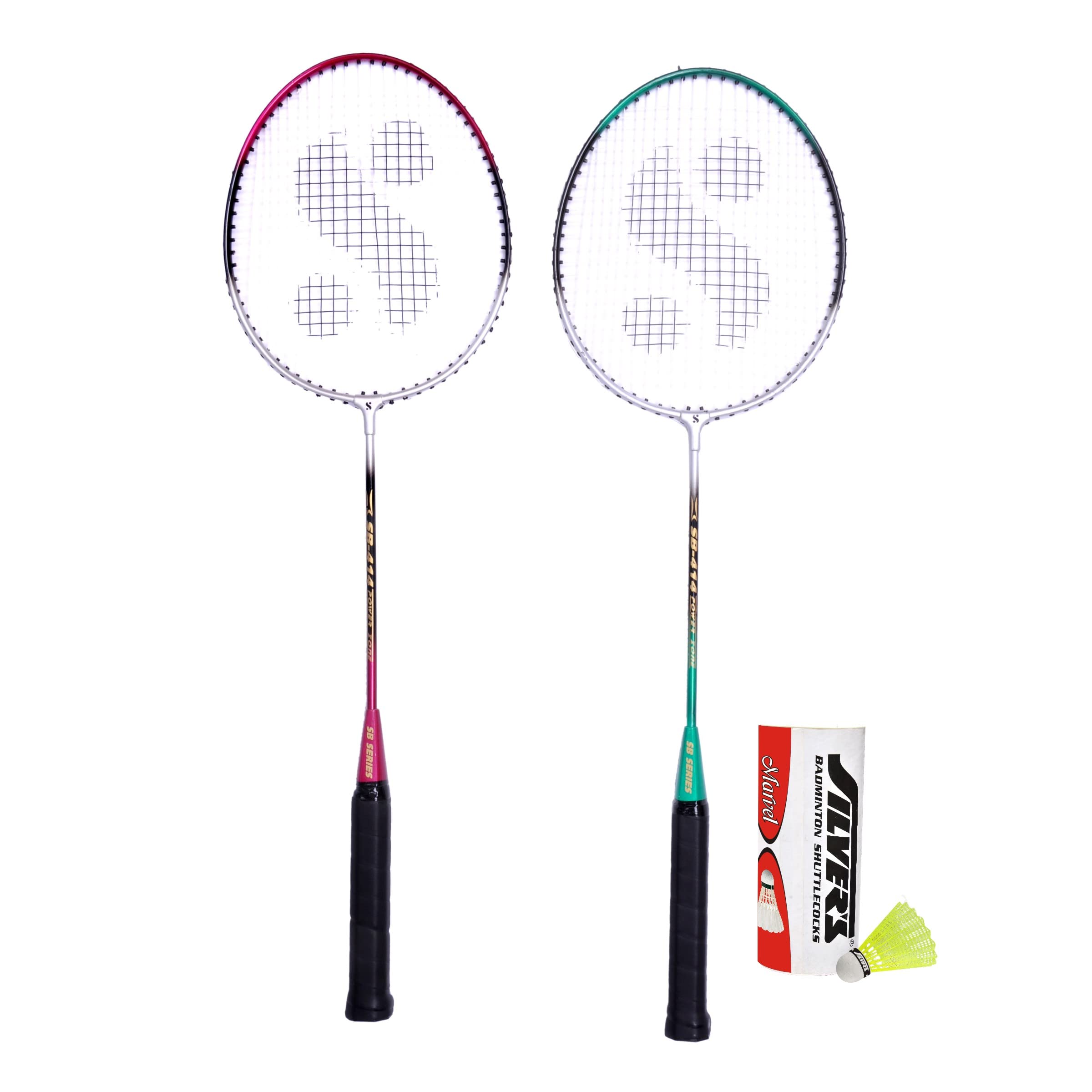 Silvers Sb-414 Badminton Rackets Set with 3 Plastic Shuttlecock (B0BCGQXR32) Amazon Price History, Amazon Price Tracker