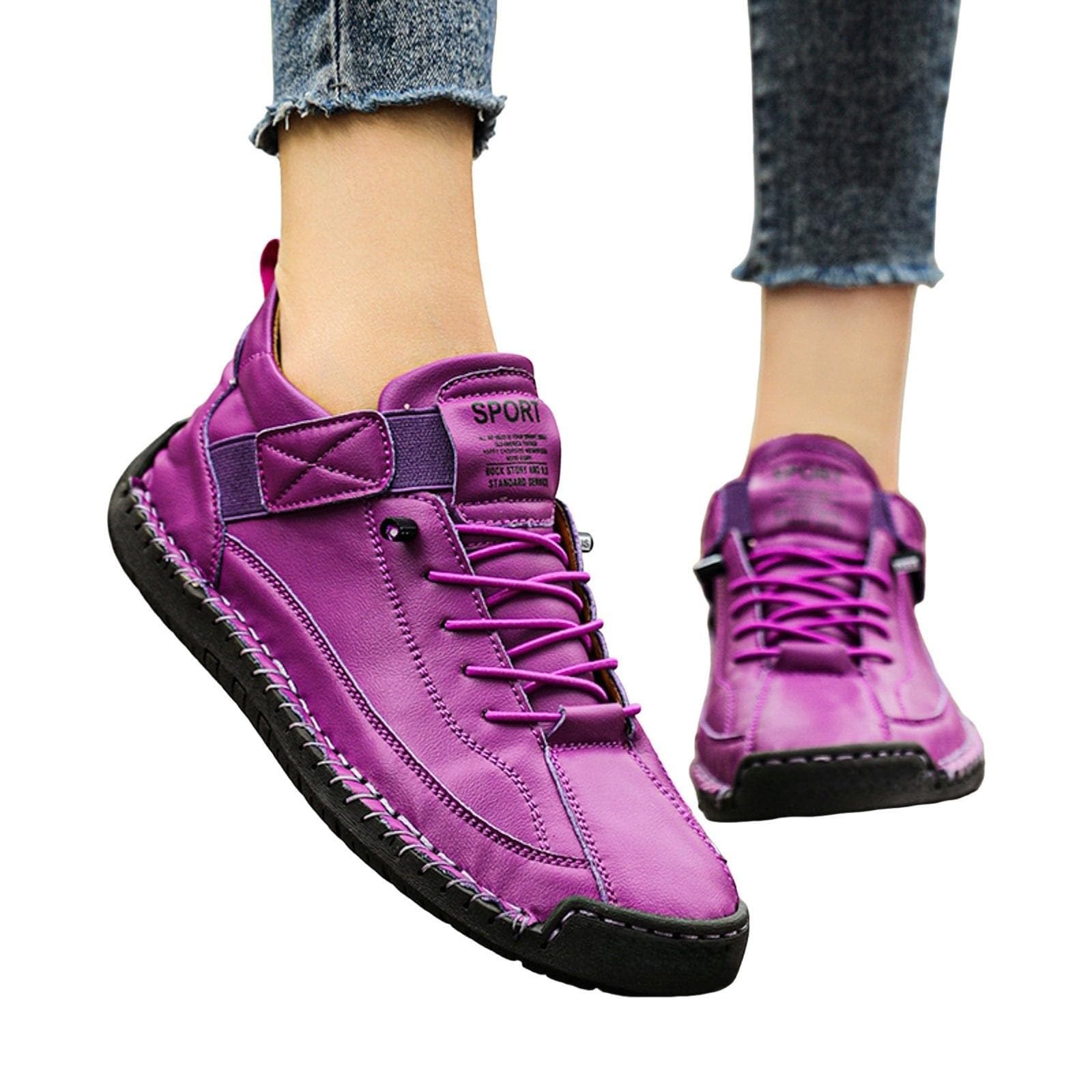 Scarpe da donna a piedi nudi casual slip on scarpe da passeggio vestibilità ampia leggere traspiranti per tutti i giorni calzature da donna grigio, Viola, 39 EU