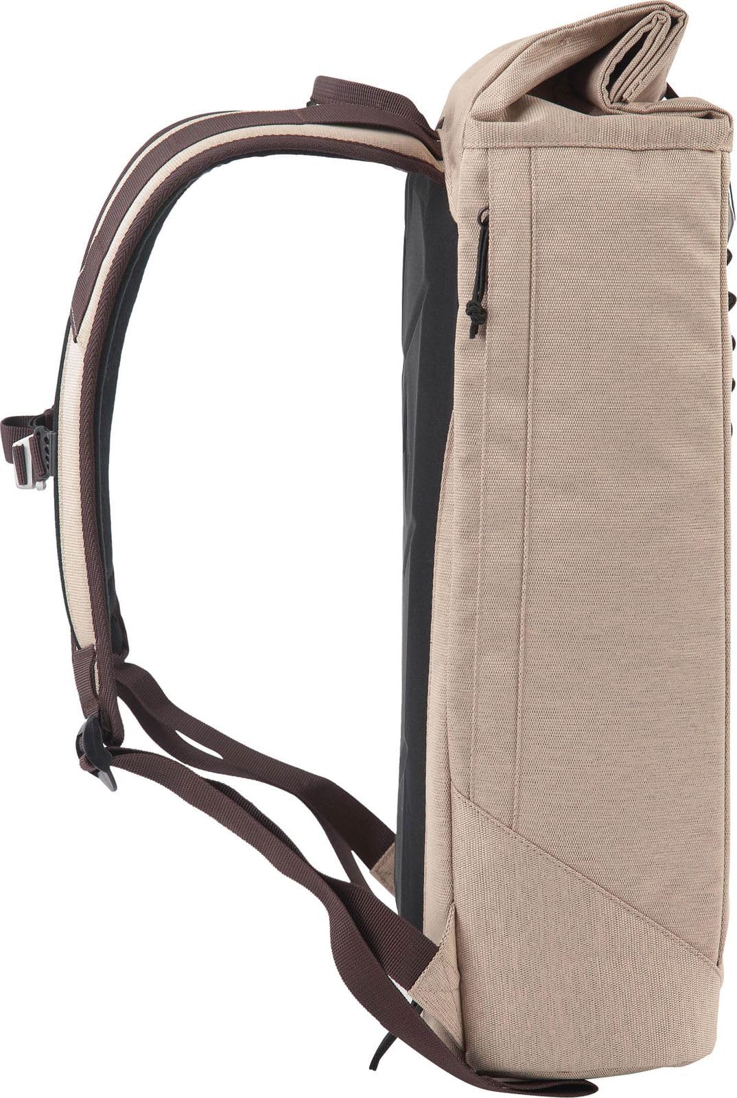 Scrambler plecak biznesowy z rolowanym topem i wyściełaną kieszenią na laptopa 15", plecak Urban Mobility, plecak kurierski, plecak na co dzień, Migda?owy, 28L +, Scrambler