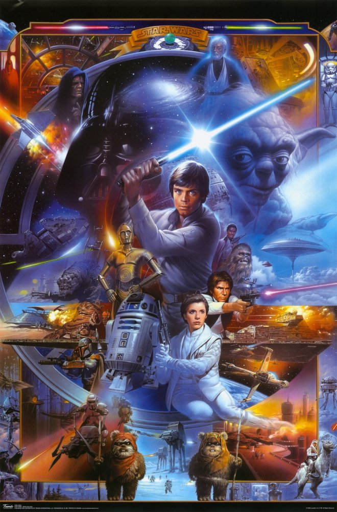 【30th Anniversary】STAR WARS TRILOGY Amazon.com: Star Wars 30th Anniversary Movie Poster Full Size New