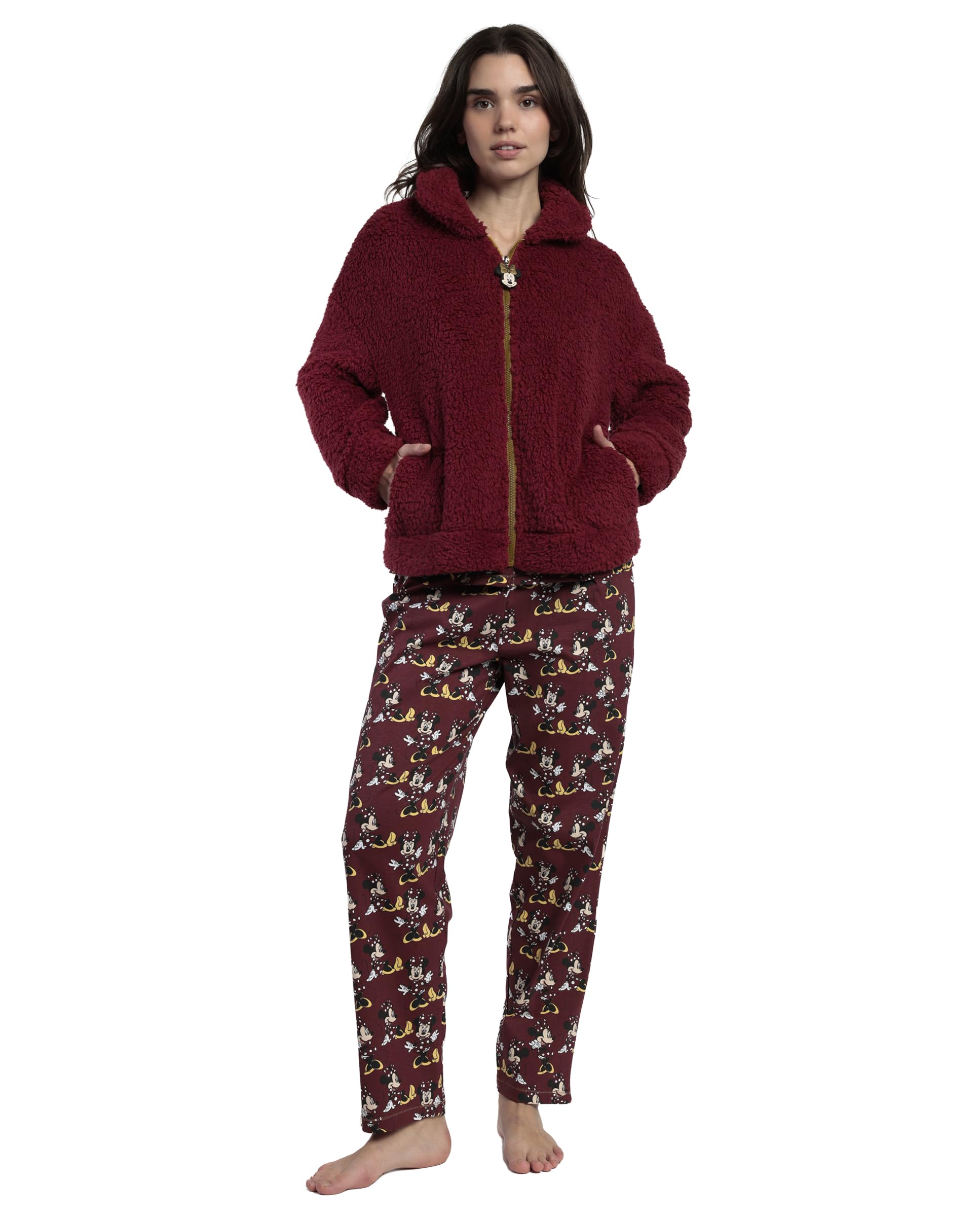 Disney Vestaglia da donna a maniche lunghe con Minnie Mouse