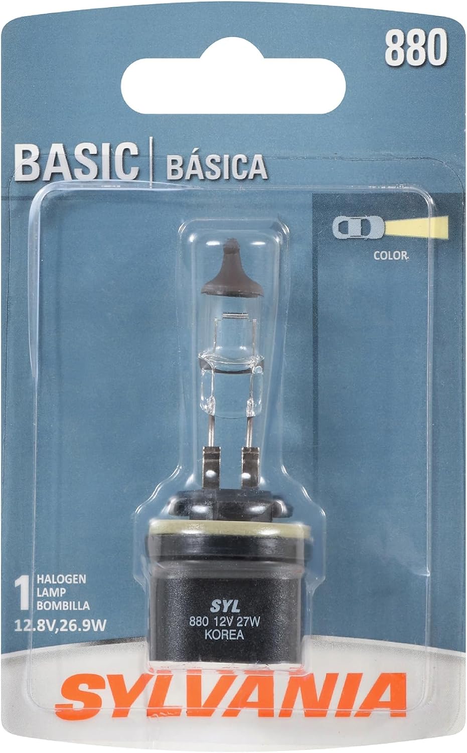 SYLVANIA 880 Basic Halogen Fog Light Automotive Bulb, 1 Bulb