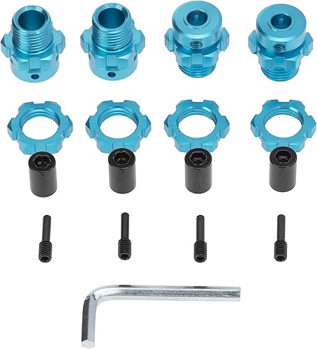 Bujes de rueda estriados de aluminio de 0.669 in, adaptadores de extensión espaciadores hexagonales amplios y más largos, compatible con 110 traxxas