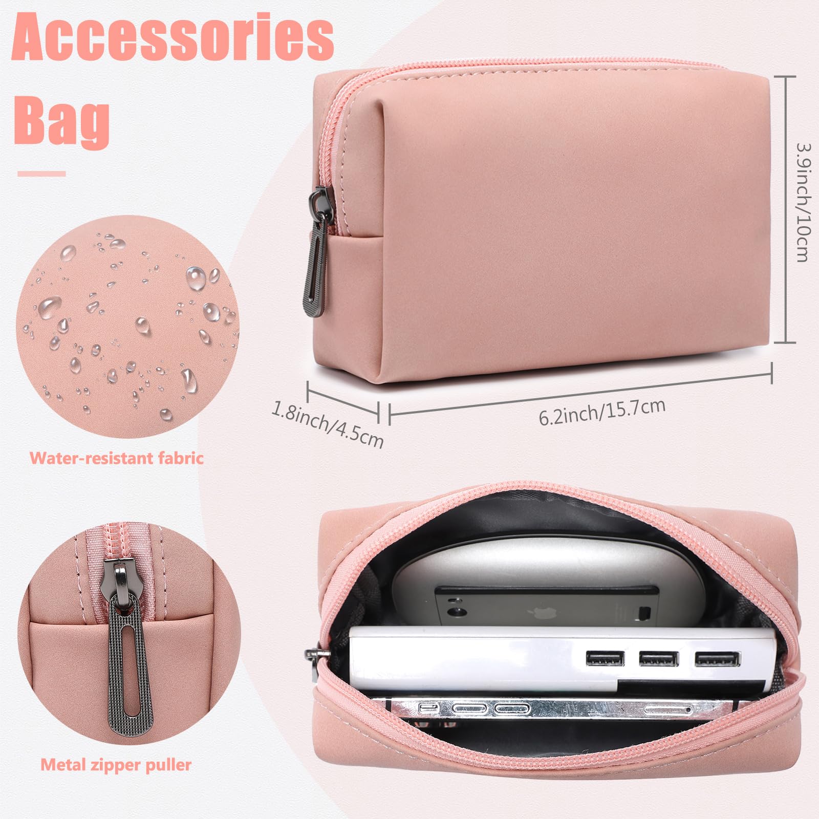 HYZUO 13 Pollici Custodie per PC Portatile Borsa con Funzione Stand per 2026-2018 MacBook Air 13 M5 M4 M3 M2 M1, 2026 13" MacBook Neo, 2026-2016 MacBook Pro 13 M2 M1, 13 iPad Pro/Air, Rosa