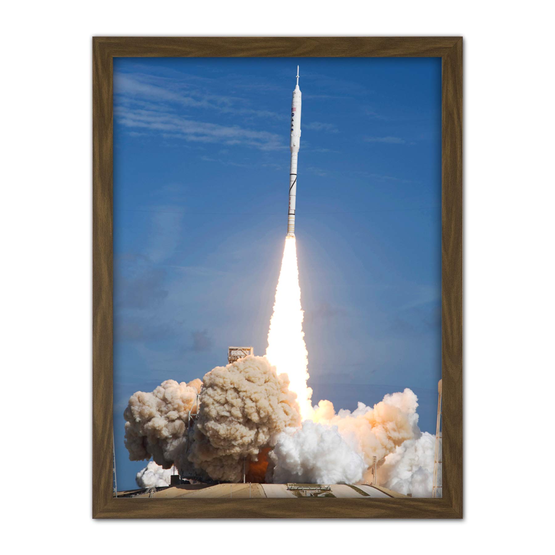 Artery8 Space NASA Ares I-X Rocket Launch Photo Artwork Framed Wall Art Print 18X24 Inch