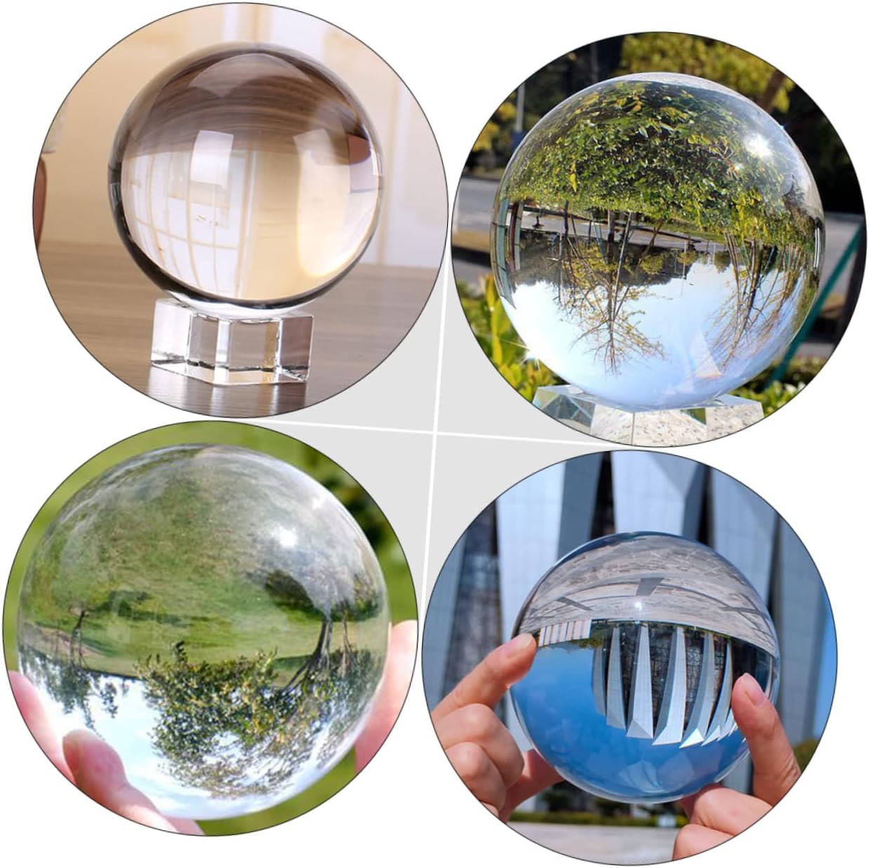 Alipis 2pcs Crystal Ball Ornament Glass Craft Ornament Crystal Ball Prop Decorative for Parties