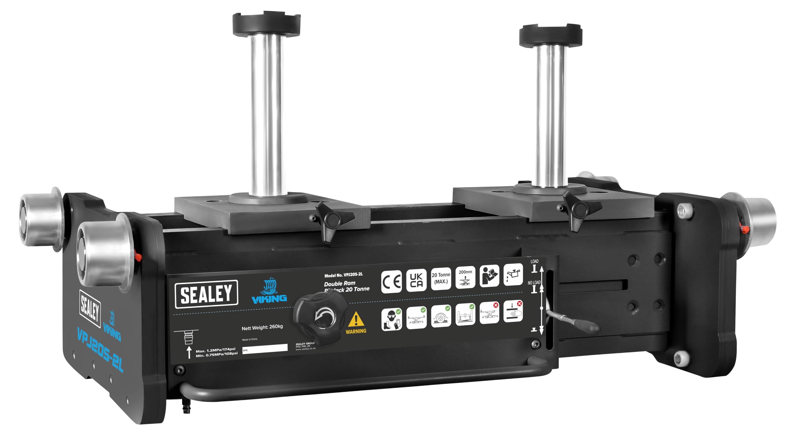 Sealey - Pit Jack 20 Tonne Viking Double Ram - VPJ20S-2L