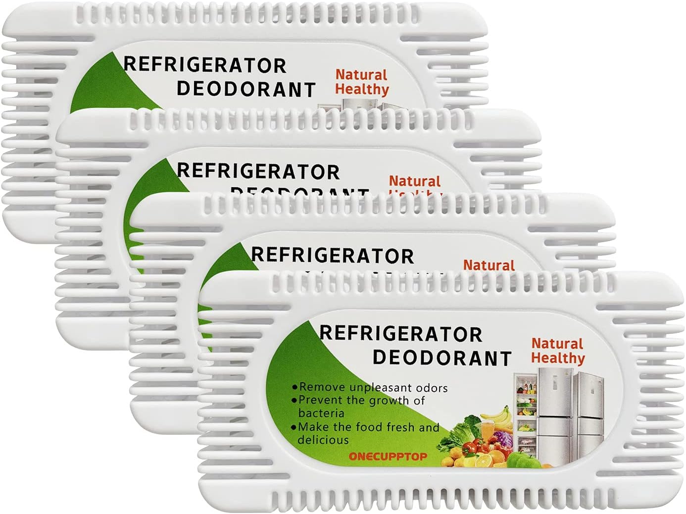 Refrigerator Deodorizer(4 pack), Fridge and Freezer Odor