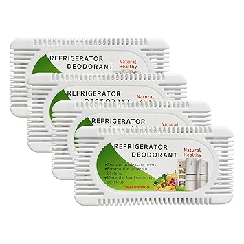 Refrigerator deodorant, Activated carbon refrigerator deodorant, Deodorant and moisturizing to keep the refrigerator fresh food (4 pack) ,Suitable for refrigerators,wardrobes,shoe cabinets, cars, basements,Odor removal and moisture absorbent