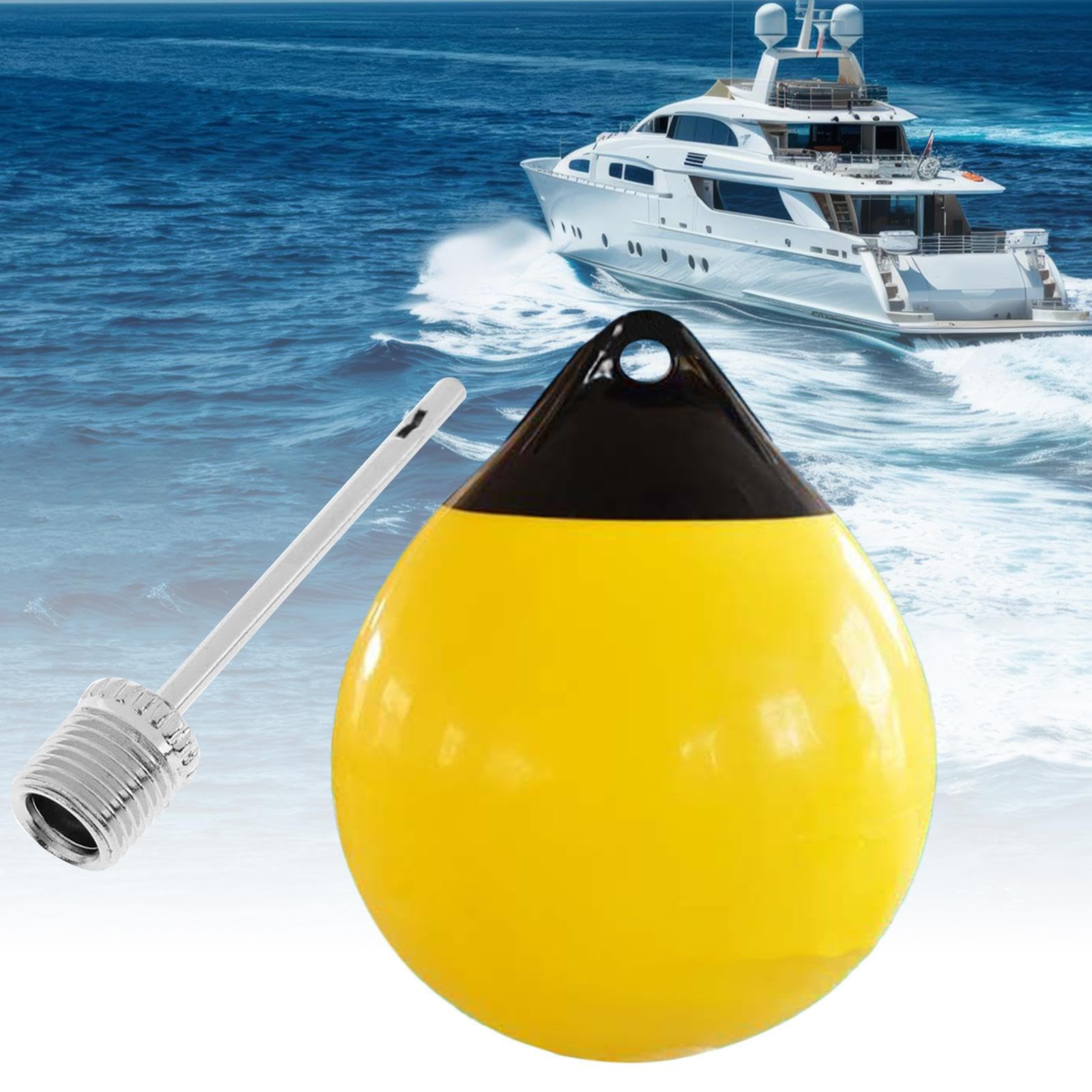 Bouée de bateau – Bouée ronde | Balle d'amarrage | Dispositifs de flottaison de sécurité marine anti-collision pour bateaux à moteur, yachts, aquaculture, bateaux de ski | pour bouées de natation