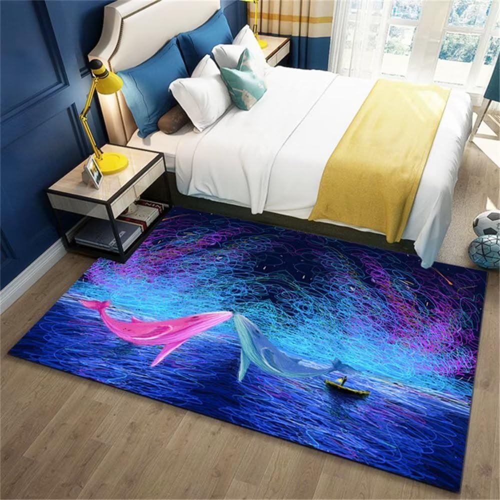 Tapis durable et lavable baleine 60x90cm idéal intérieur et extérieur