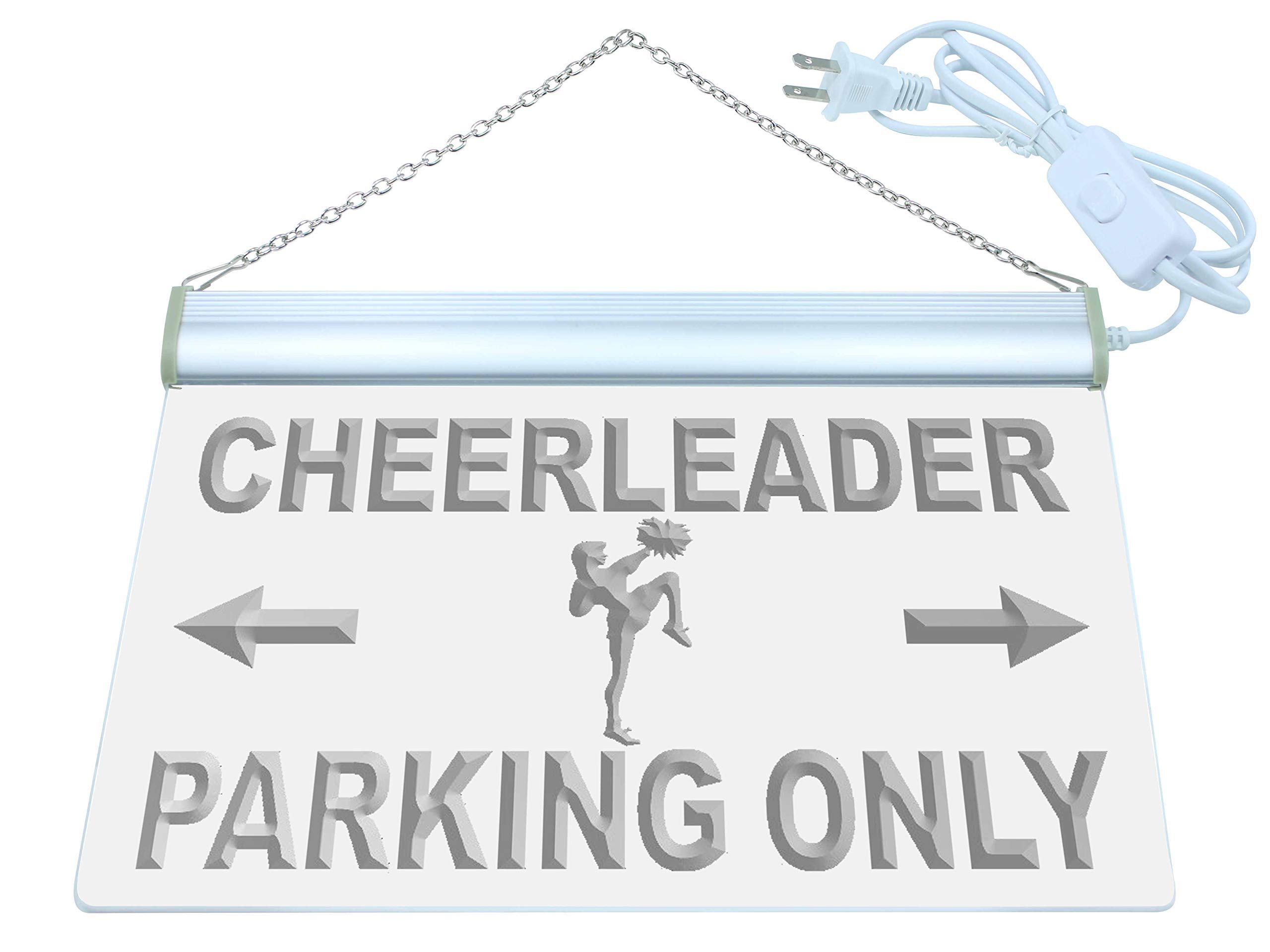 ADVPRO Cheerleader Parking Only LED Neon Sign Red 24 x 16 Inches st4s64-m228-r