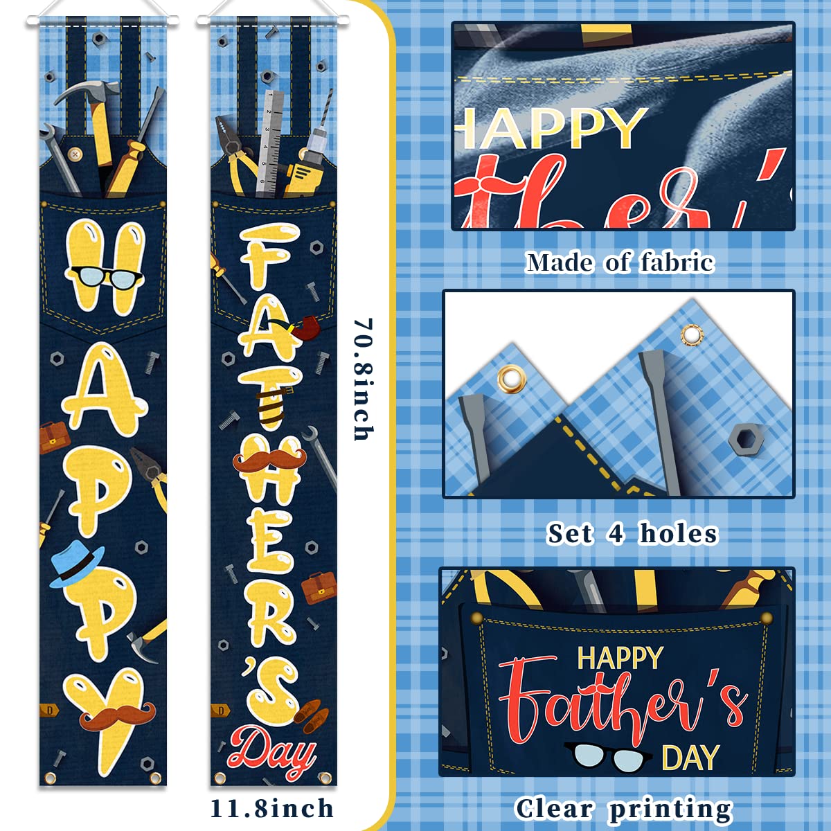 Happy Father’s Day Schild – Hofschild & Party-Deko Für Vatertag, Mit Willkommens-Text