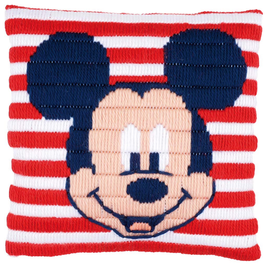 Vervaco Long stitch kit cushion stamped Disney Mickey Mouse, DIY
