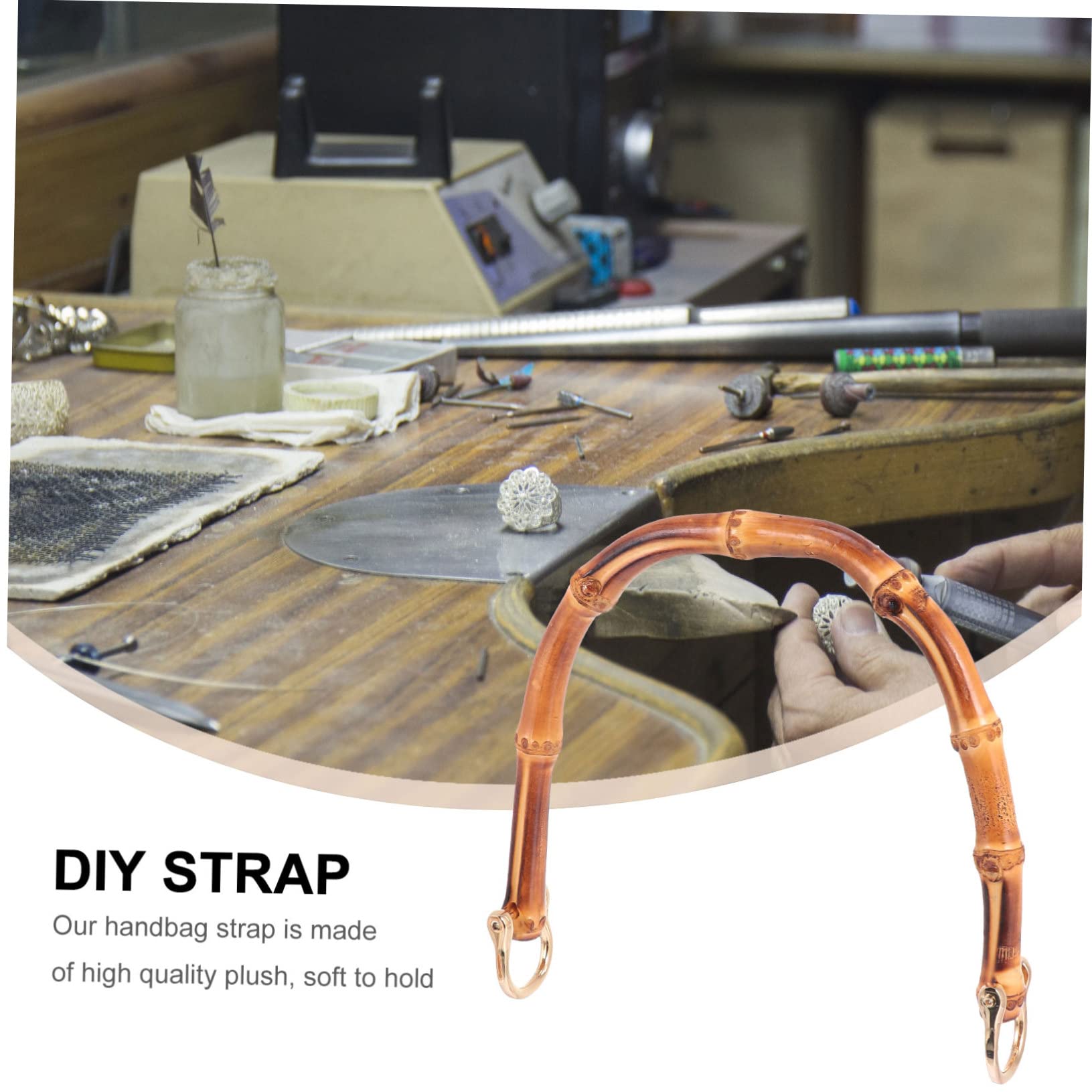 SEWACC 3 Series Asas De Mano Diy De Bambú Para Bolsos Reemplazos De Mango Para Clutch De Instalación Rápida Costuras Diseño Moderno Y 2 Piezas X 3