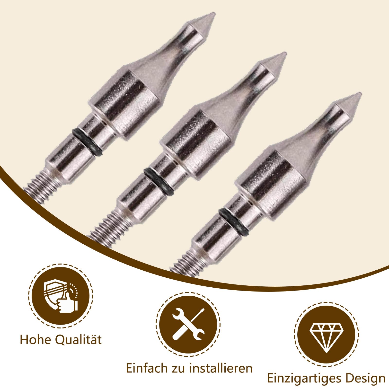 24pcs Bogenschießen Pfeil Aluminium-Einsätze .244/6.20mm für ID 6.2mm Pfeile, Ersatz Bogenschießen Basis-Einsätze Fit Compound Bow Recurve Bow Crossbow Einsätze