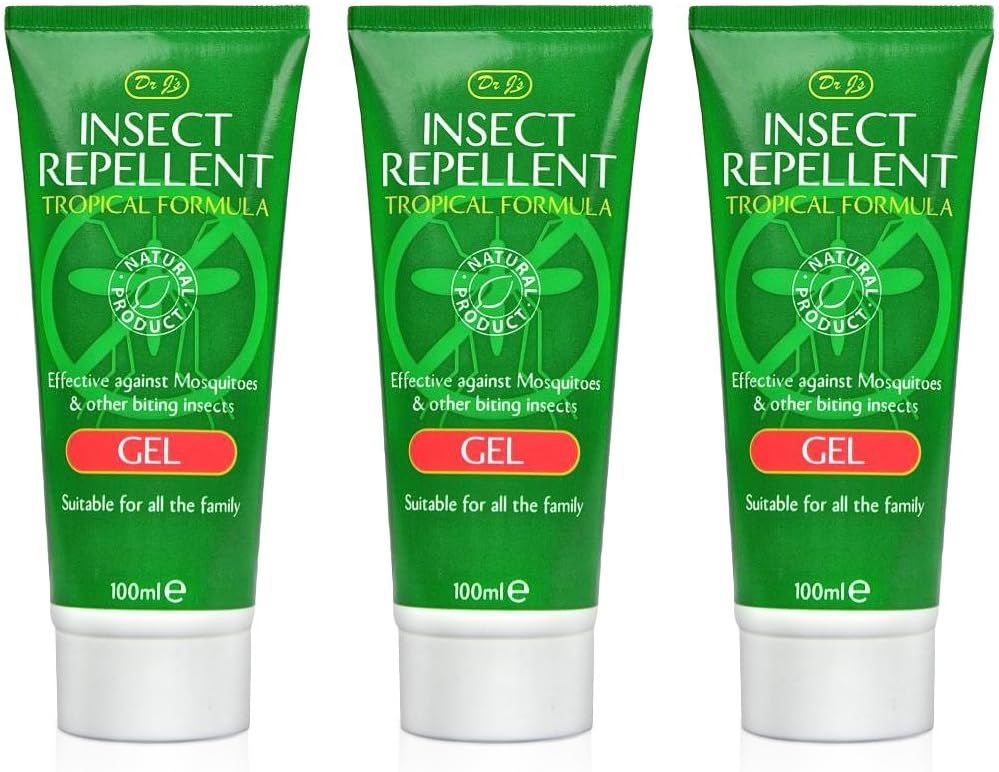 Dr J's Insect Mosquito REPELLENT GEL Tropical Formula 100ml Travel (3