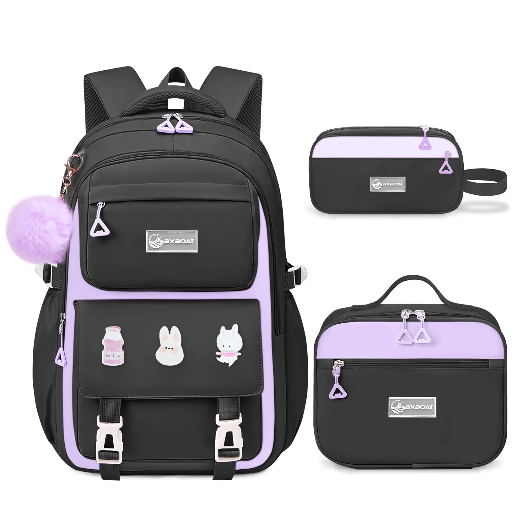 Fitvc Kids Backpacks for Girls - Cute Girls Backpack for Elementary, Middle and High School Students - 18" School Bookbag