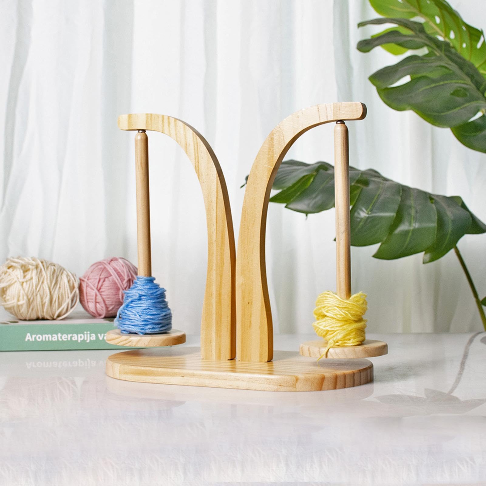Senchinner Wolroller, magnetisch, wolwikkelaar, hout, wolhaspel