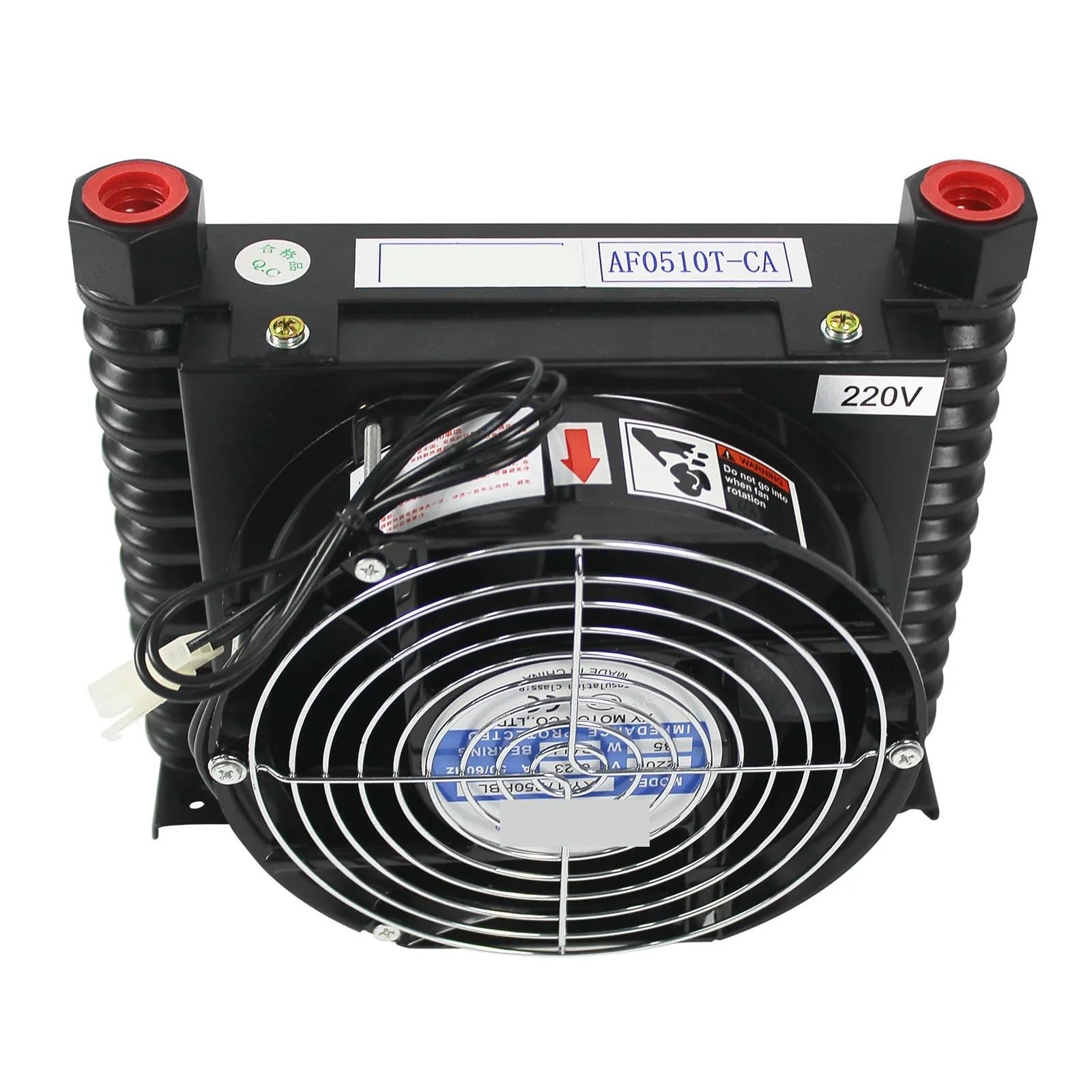 AF0510T-CA 10L/Min Radiatore idraulico Raffreddato ad aria Scambiatore di calore for sistema idraulico CNC Ampia area di dissipazione del calore(DC12V)