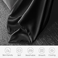 Vista 4 de Fundas de almohada de seda 100% 2 unidades, tamaño estándar, seda de morera para cabello y piel, juego de 2, seda de grado superior 6A, suave