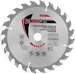 MTX Disco Circular Widea 185 mm × 20 mm × 24 Dentes – Aço 65G, Corte Longitudinal e Transversal em Madeira