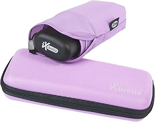 iX-brella Super Mini paraguas de bolsillo – pequeño paraguas en estuche, Color lila claro., 90 cm, Paraguas de bolsillo Super Mini