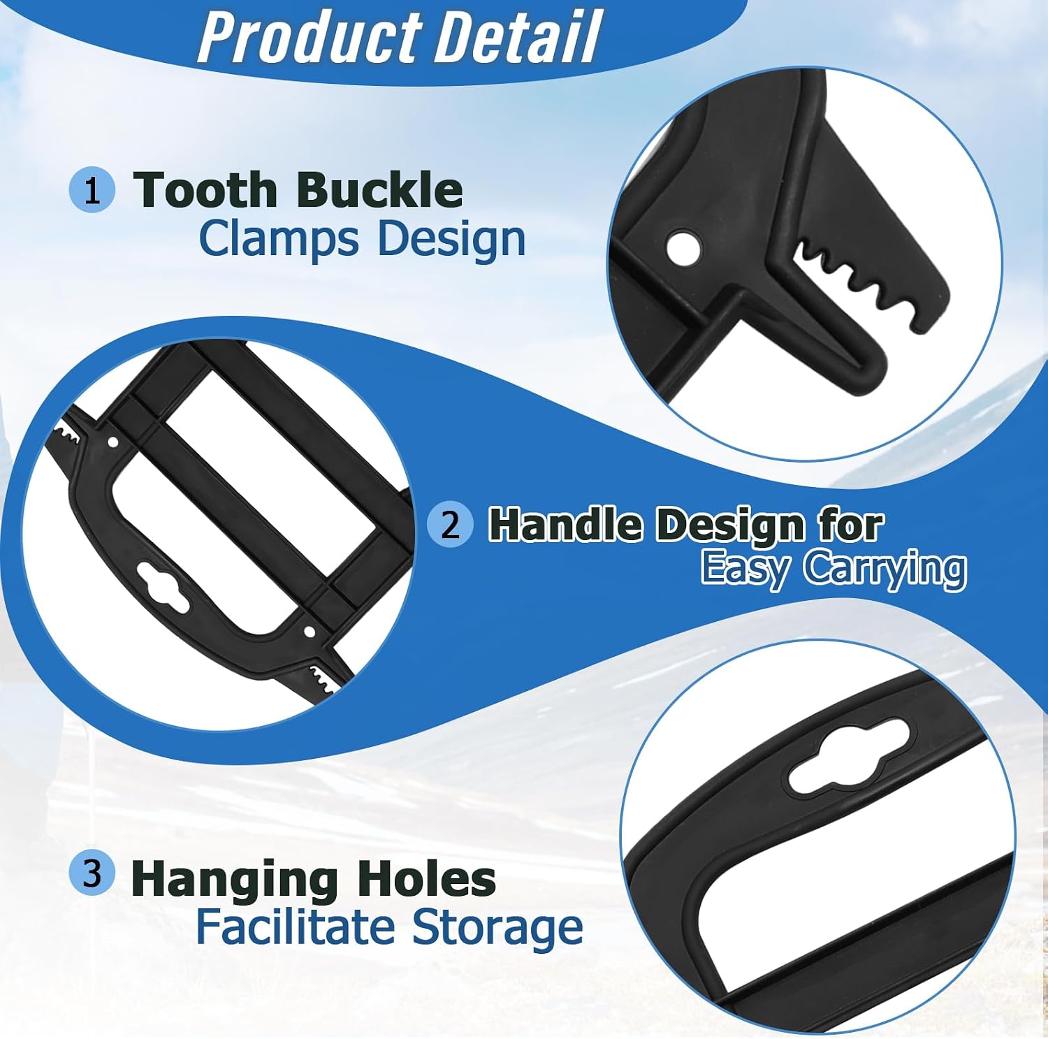 2Pcs Double-Tooth Rope Winder image 4