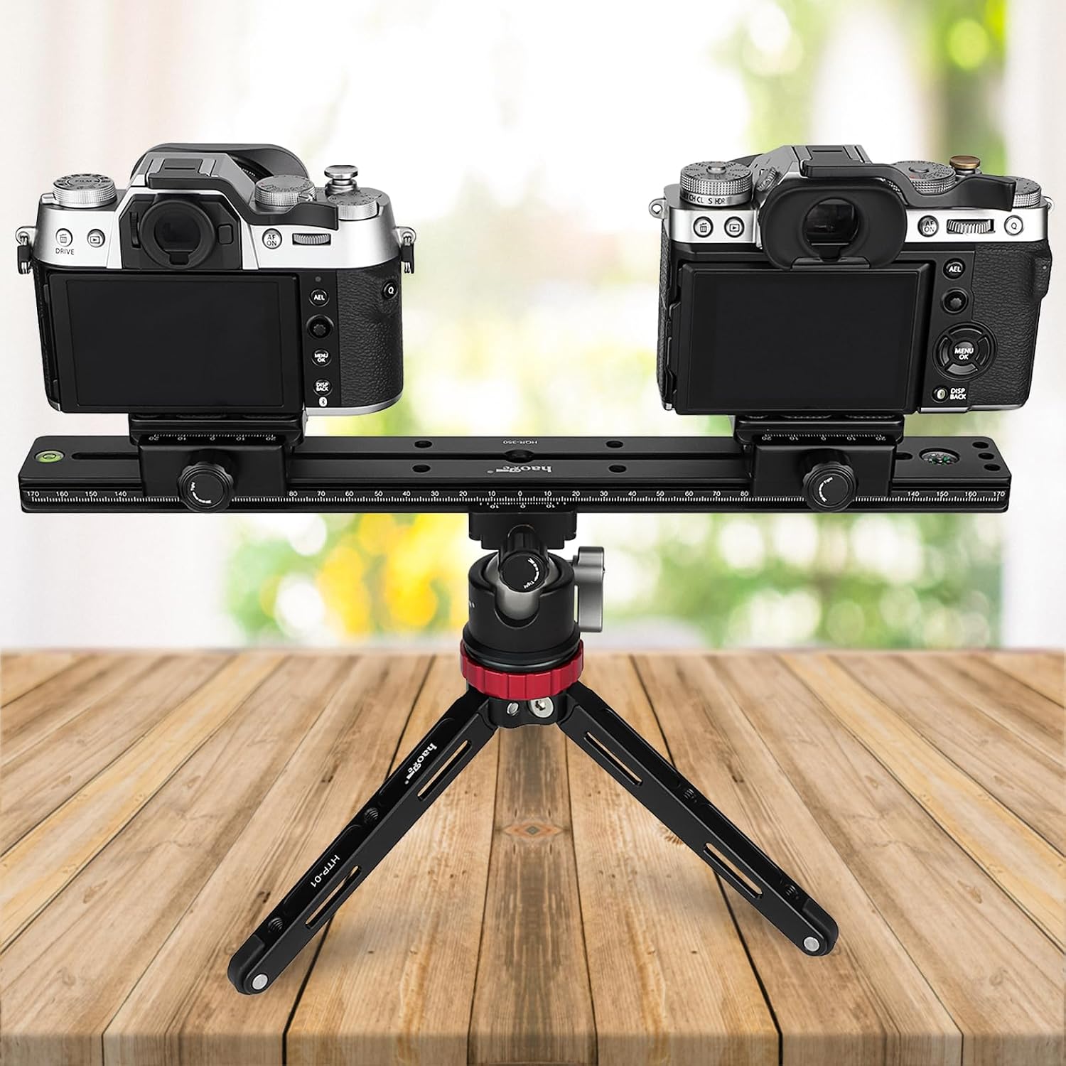 Haoge HQR-350 350mm Multi-Purpose Dual Dovetail Long Quick Release Extender Rail Sliding Plate for Camera Tripod Ballhead Clamp fit Benro Arca Swiss Sunwayfoto
