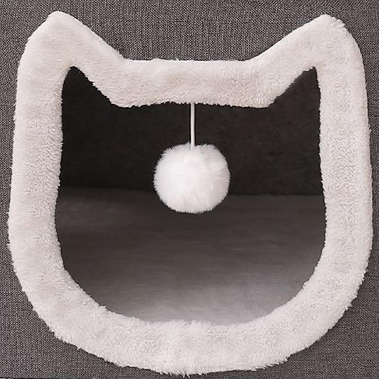 Casa para Gatos Interior 2 Niveles Cueva Cama Gatito Juguete Pelota | Refugio Plegable De Animales Y Mascotas Gatos Perros Cachorros Mascotas Pequeñas Cobijo Invernal del Hog