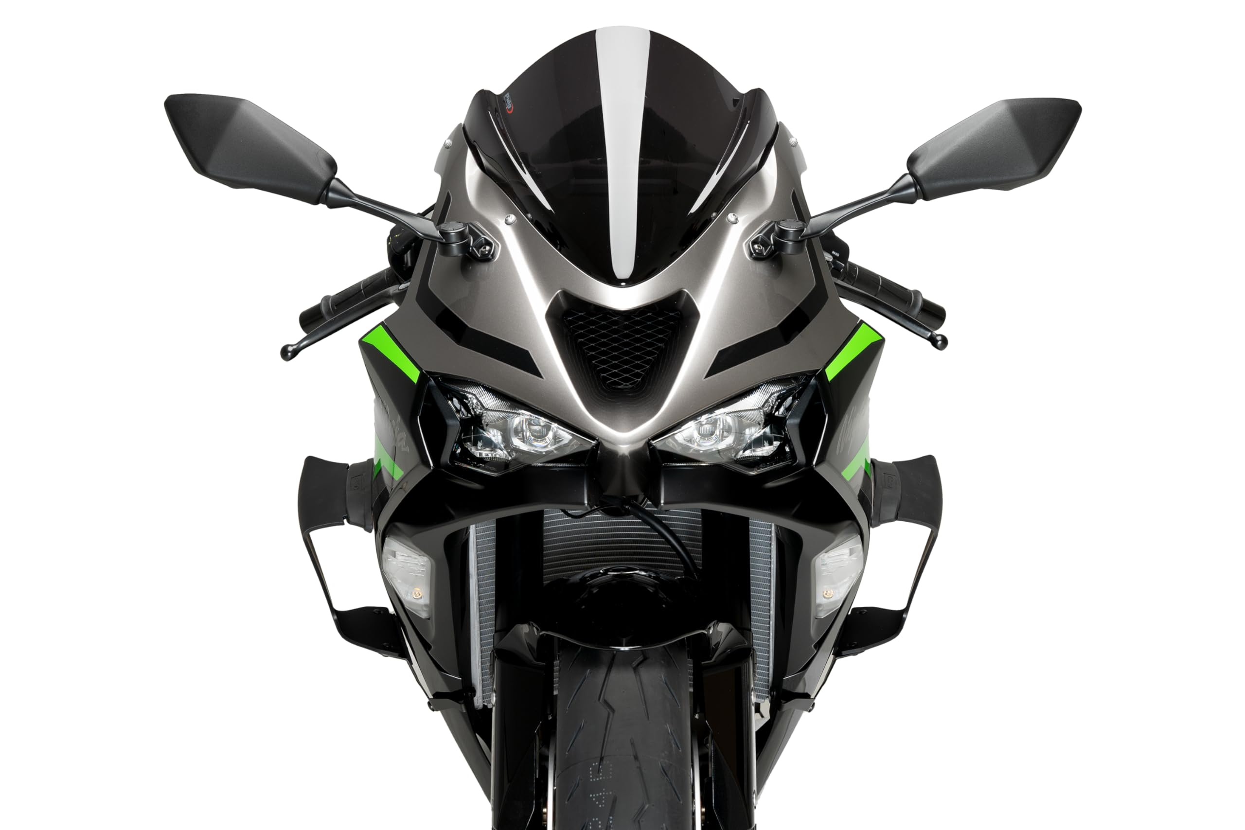 Puig Matt Black Racing Downforce Spoilers Kawasaki ZX-6R 636 2024-2025