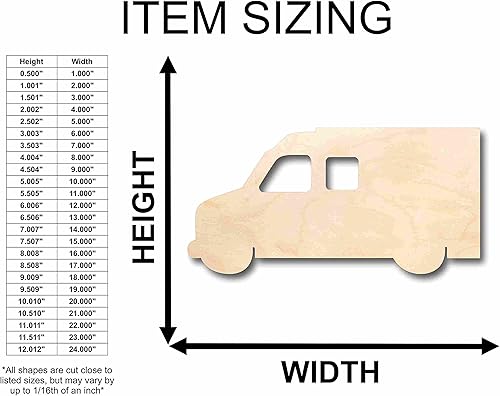 Miniatura 2 de Silueta de ambulancia de madera sin terminar para manualidades de hasta 46 pulgadas, bricolaje de 3 pulgadas18 pulgadas