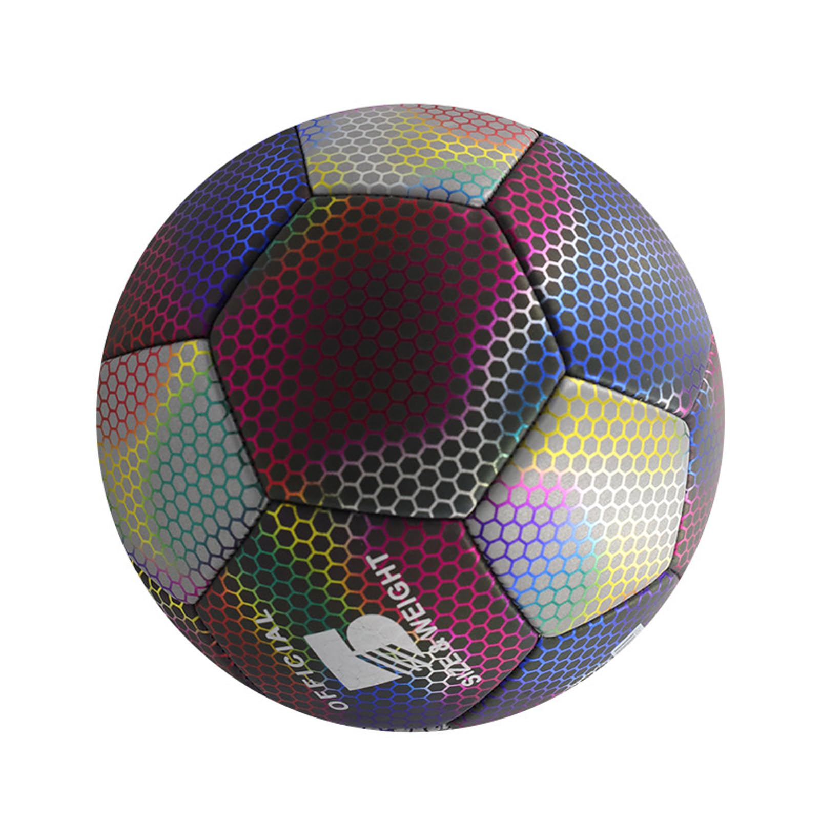 Balones de fútbol reflexivo de brillo nocturno para interior y exterior para el tren de equipo al aire libre