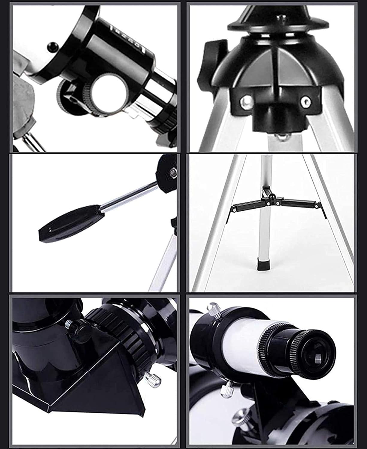 【初心者】天体望遠鏡、大人用 70mm 天体屈折 HD 望遠鏡、単眼、三脚付き、電話マウントスターファインダーと 90°天頂ミラー付き