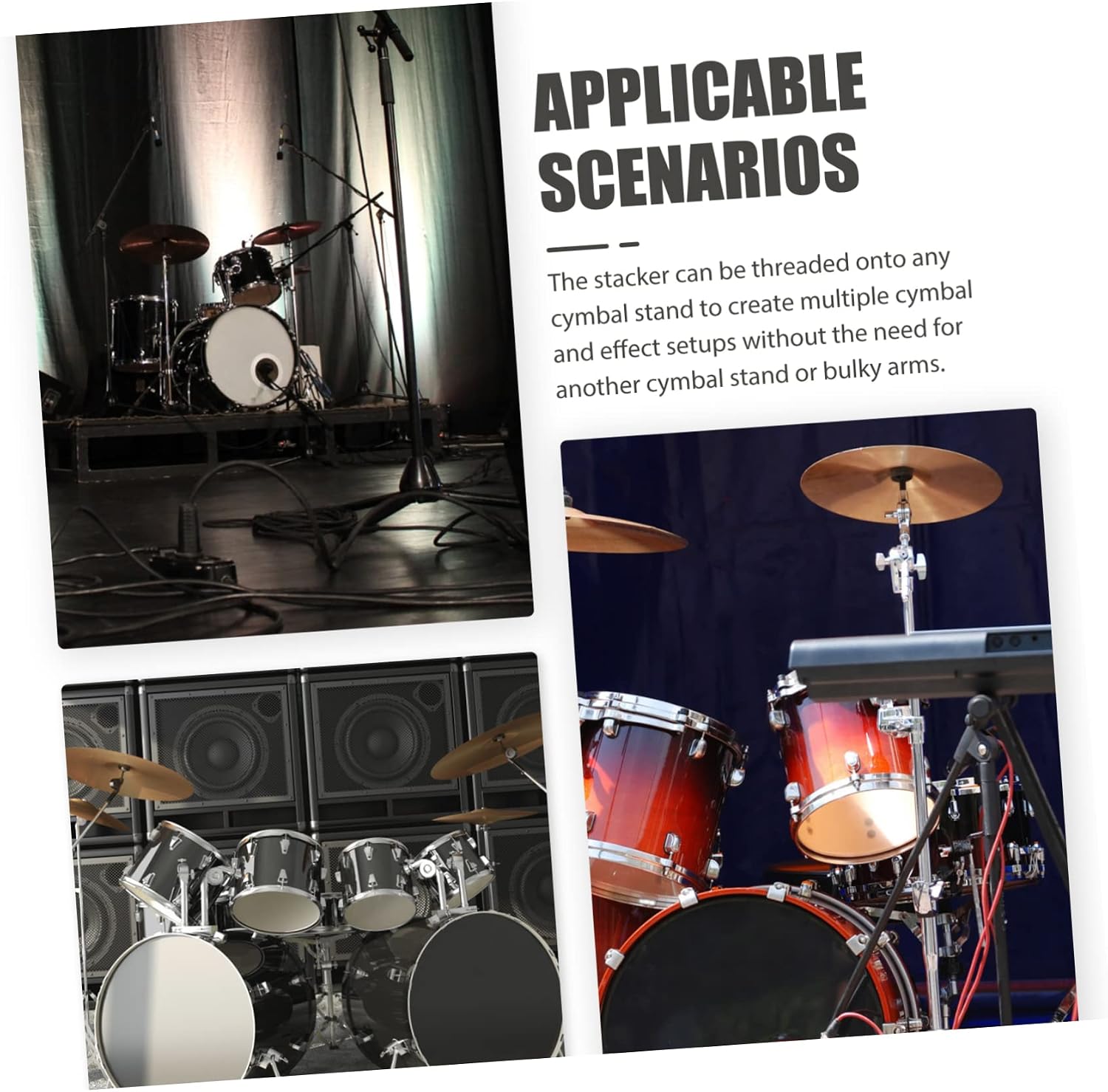 BESPORTBLE Cymbals Stacker Reliable Cymbal Mounting Stand for Percussion Instruments Hihat Cymbals Stacker Durable Material for Drum Kits Cost