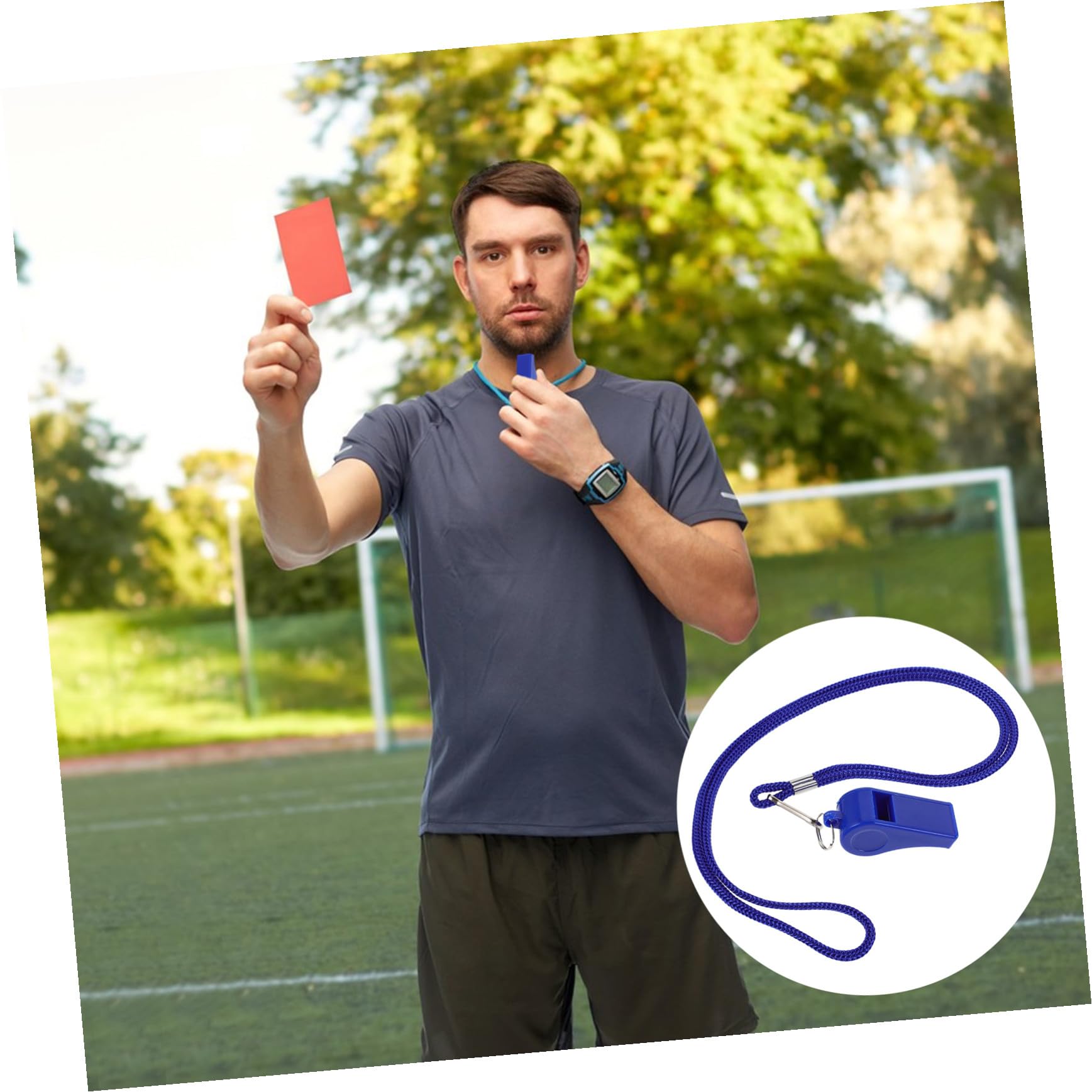 SUPVOX Fischietto di Emergenza Blu in Plastica 36 Pezzi con Cordino | Uso Calcio e Arbitraggio Sportivo, Poliestere Leggero, Design Resistente e Portatile