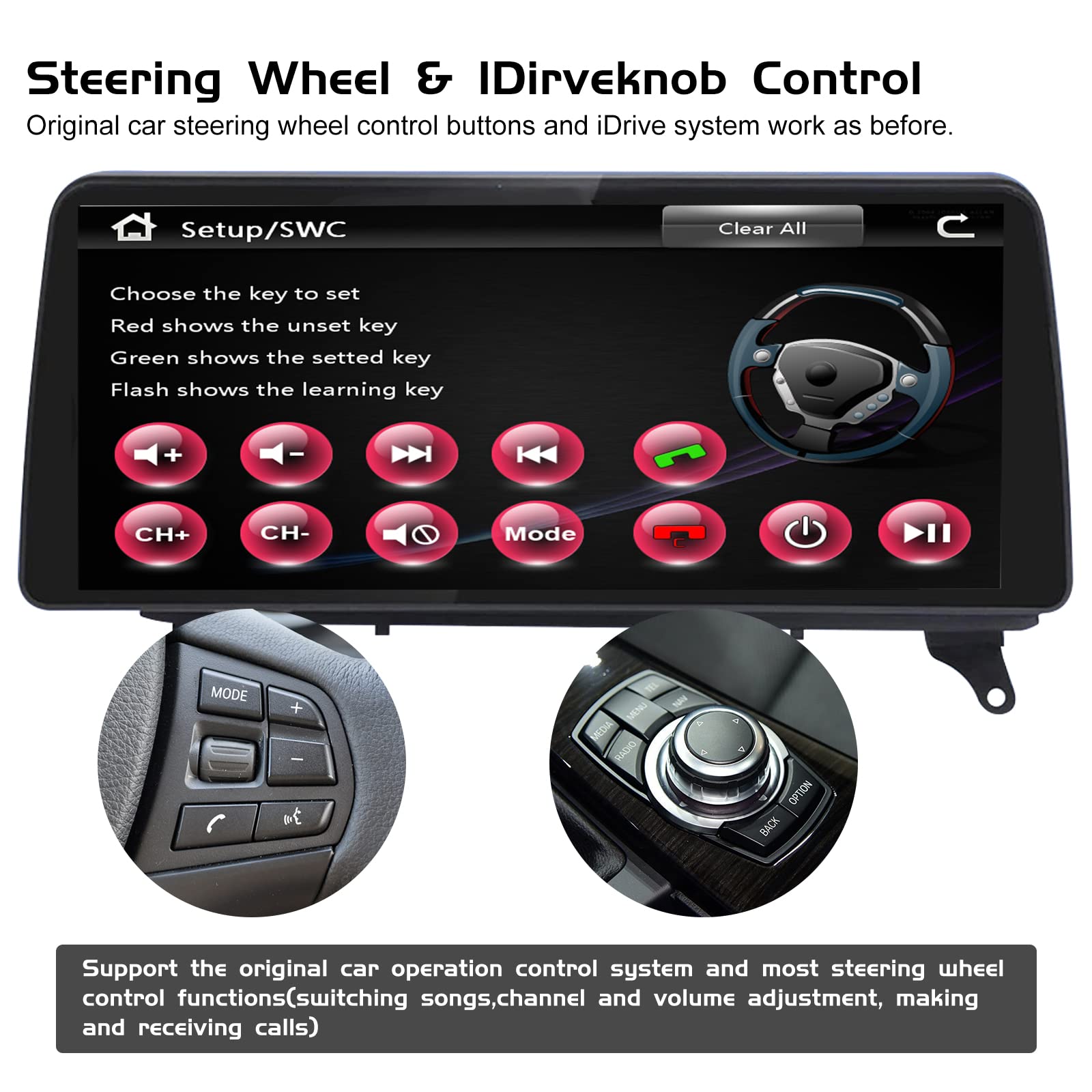 Carplay Display para BMW E70 X5 para BMW X6 E71 2007-2010 CCC Sistema 8-Core 32GB ROM con iDrive Mantenuto BLU-rayScreen da 12,3" con (CCC System) NAVI/GPS/WiFi/BT/Radio/TPMS/FM/USB/Dab