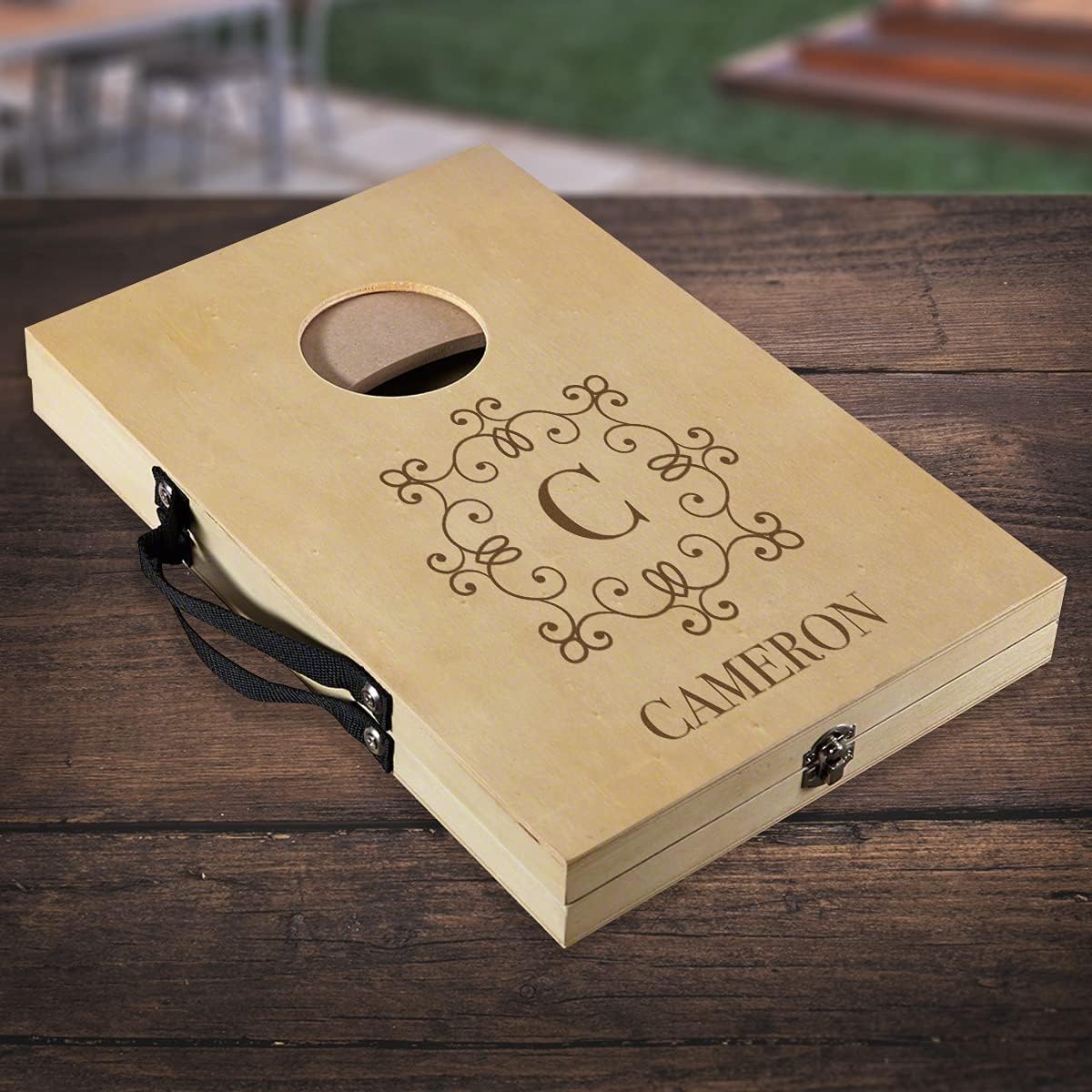Personalized Mini Bean Bag Cornhole Game, Customized Bean Bag Toss Game