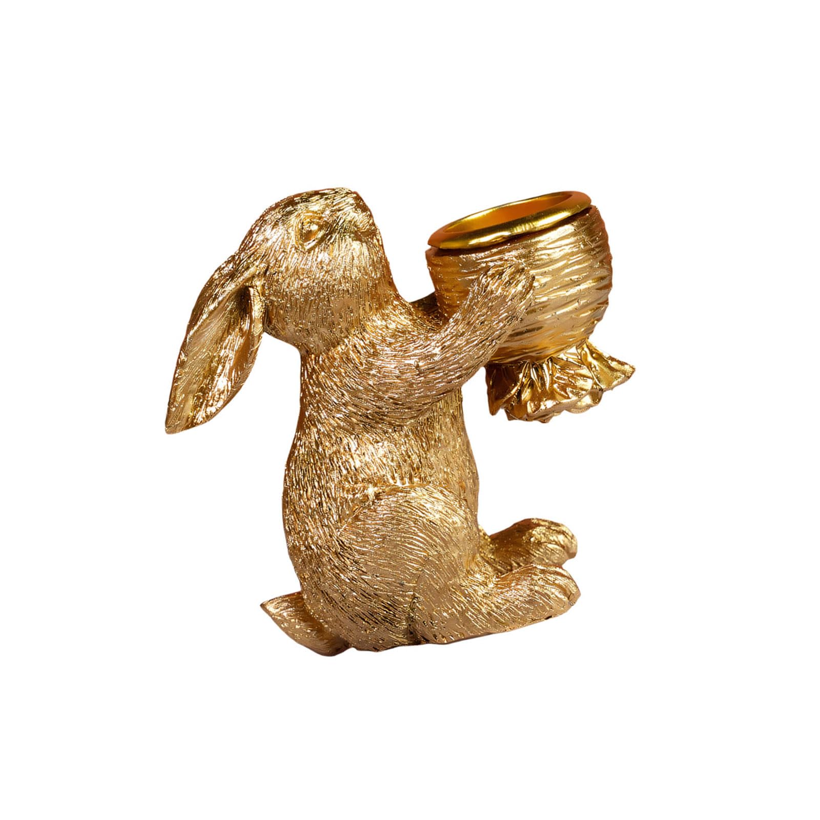 Bunnies Tealight Holders Resin Rabbits Statue Figurines Ornament Spring Home Decors Easter Decorations Holders