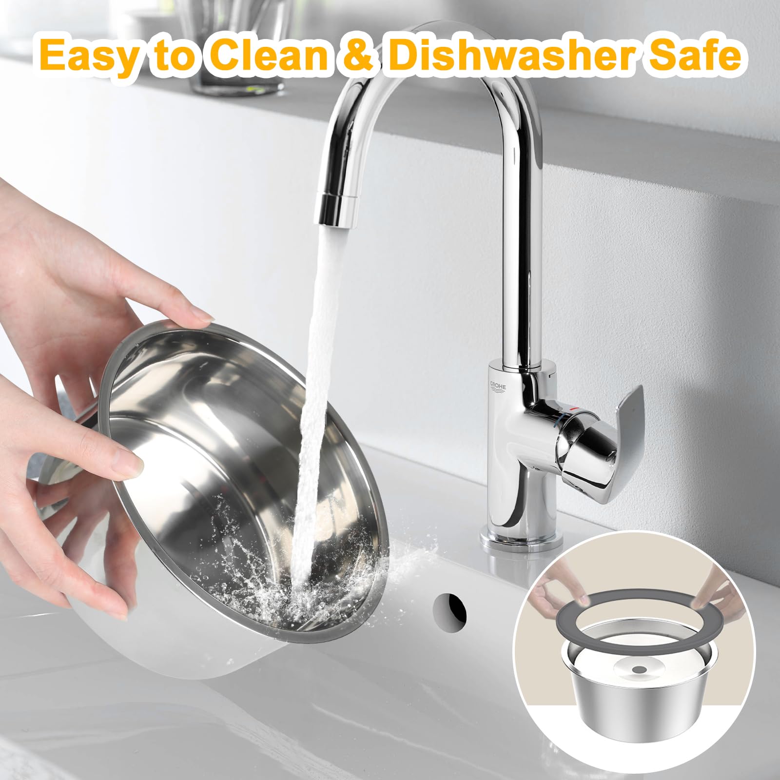 Yonphy Wassernapf Hund 3L Auslaufsicher - Edelstahl Anti-Schwapp Napf Für Hunde & Katzen