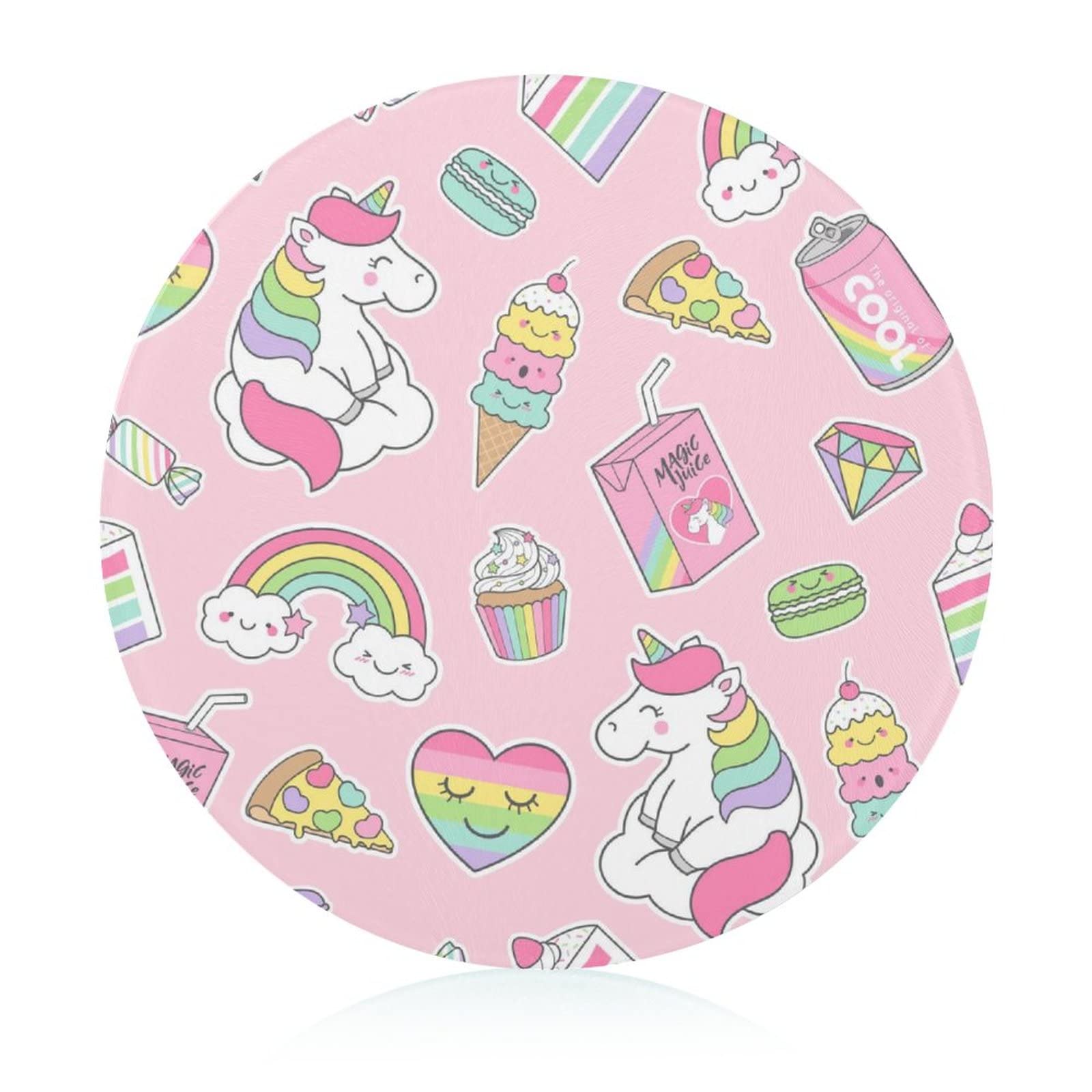 Planche à découper licorne rose cuisine 20 cm, l'accessoire durable pour découper la viande