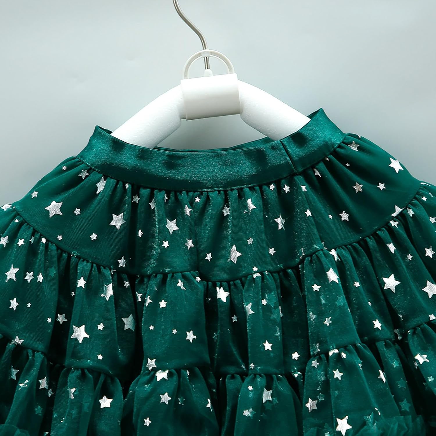 Kids Girls Tutu Skirt Cute Star Layered Tulle Birthday Dance Party Short Skirts Carnival Elastic Waist Princess Dress