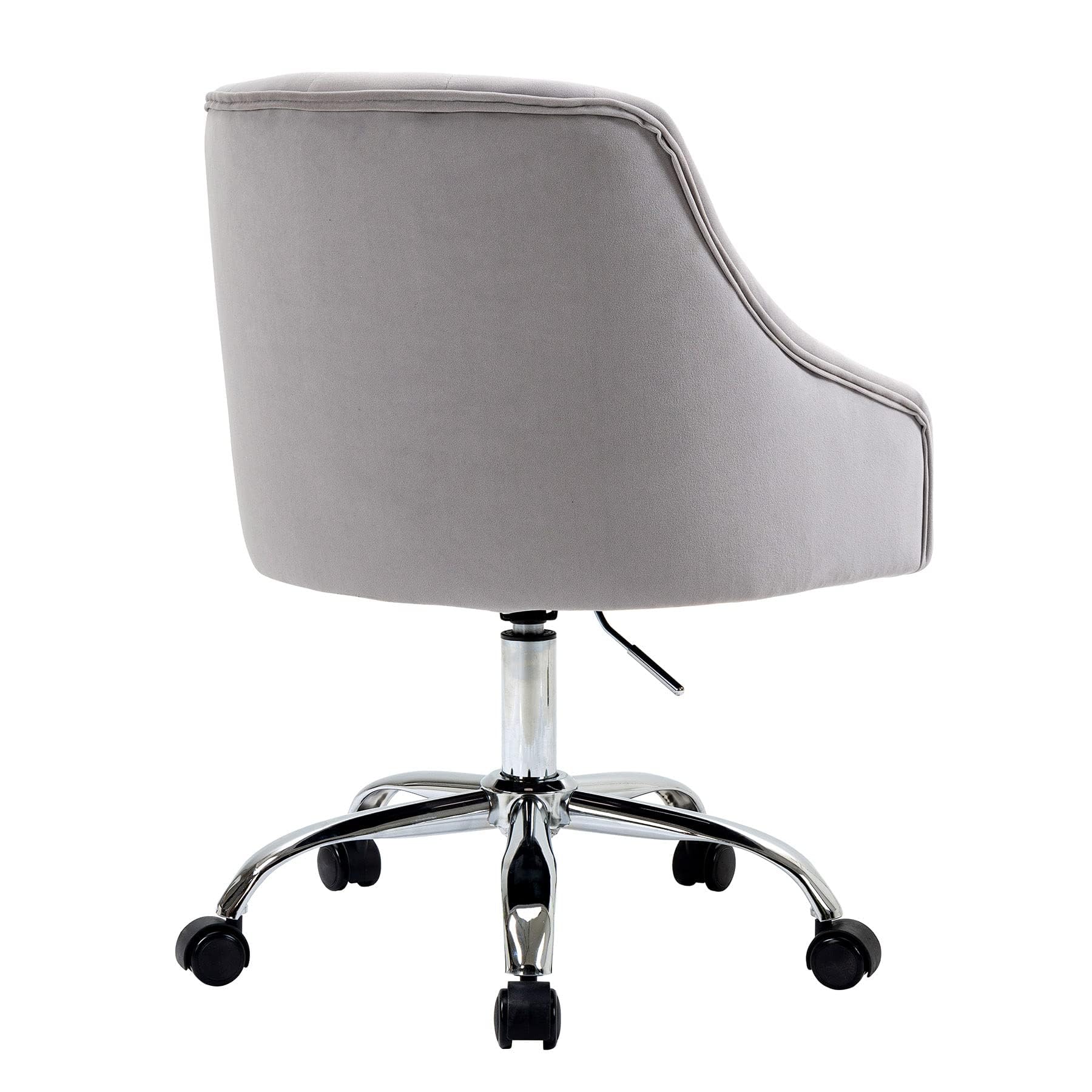 Chaise de bureau en velours, Chaise de bureau ergonomique en velours avec roulettes, Chaise pivotante réglable en hauteur pour table de maquillage pour bureau à domicile & filles, fauteuil