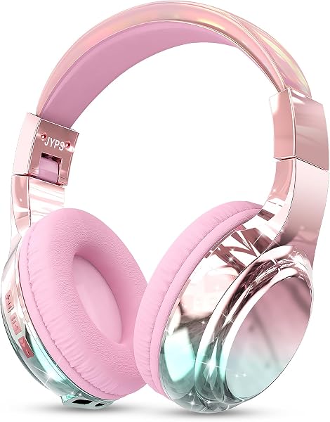 JYPS Słuchawki Bluetooth dla dzieci, Bezprzewodowe słuchawki Bluetooth dla dzieci Over Ear, Słuchawki dla dzieci Bluetooth i kabel, Słuchawki dla dzieci od 3 5 6 7 lat, Słuchawki dla dziewcząt do iPad