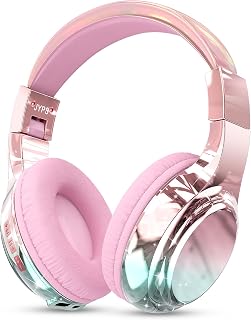 JYPS Słuchawki Bluetooth dla dzieci, Bezprzewodowe słuchawki Bluetooth dla dzieci Over Ear, Słuchawki dla dzieci Bluetooth i kabel, Słuchawki dla dzieci od 3 5 6 7 lat, Słuchawki dla dziewcząt do iPad