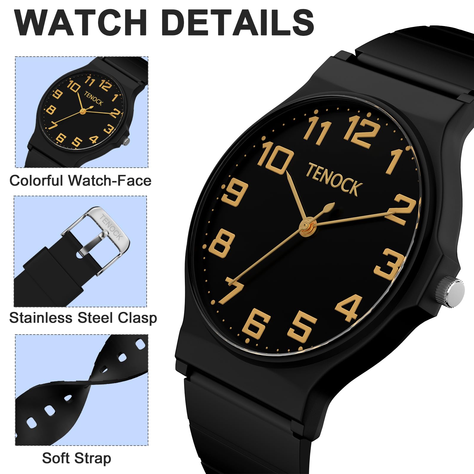 Kids Analog Watch Boys Girls, 30M Waterproof, Sports Watch for Boys, Easy to Read Children's Thin Dial Wrist Watches with Soft Band, for Ages 5-15 Kids Great Birthday Gifts Christmas Day