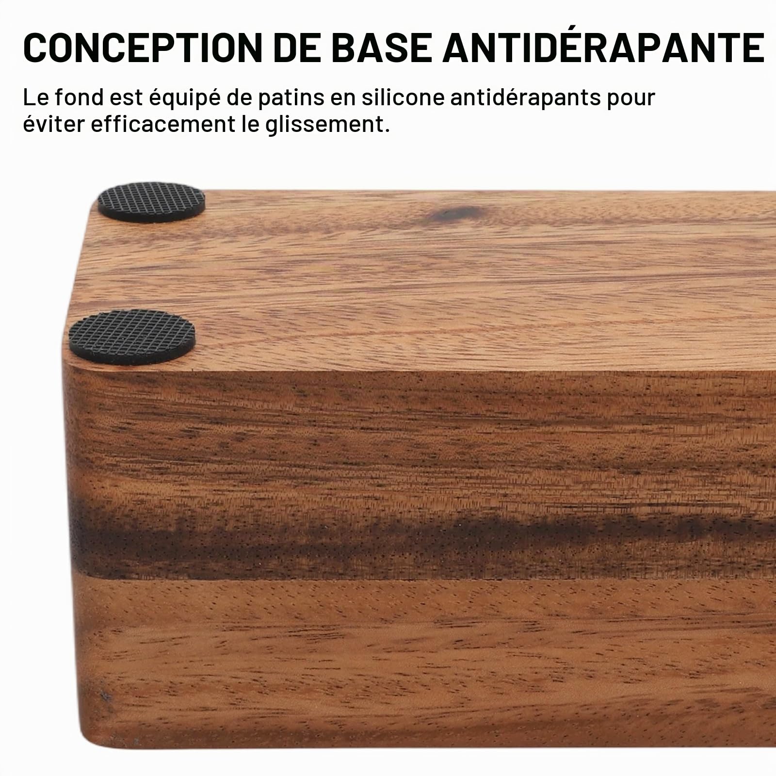 FARYODI Station de tamping pour espresso 54 mm, Station de tamping en noyer massif, Distributeur de café pour barista, Base de pression pour machine à café - Accessoire pour barista (54 mm)