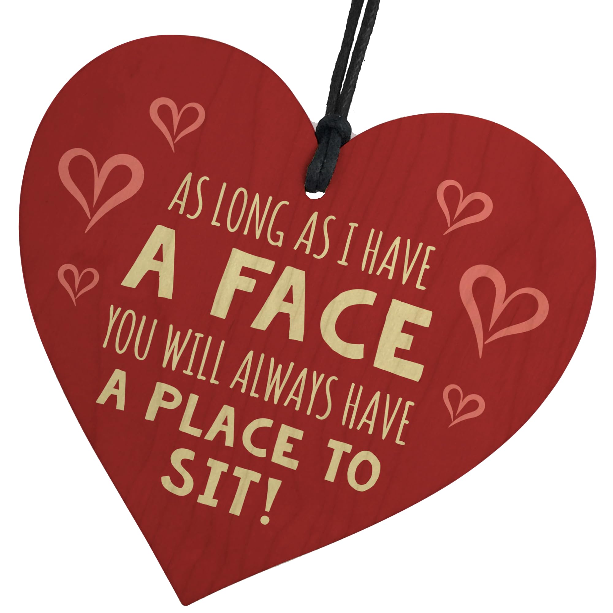 Red Ocean Funny Joke Valentines Gift For Her Wooden Heart Girlfriend Wife Gifts Humour Gift Anniversary Present